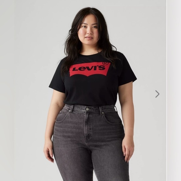LEVI'S® Logo Perfect T-Shirt (Plus Size) black and red size 3x - Picture 1 of 7